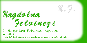 magdolna felvinczi business card